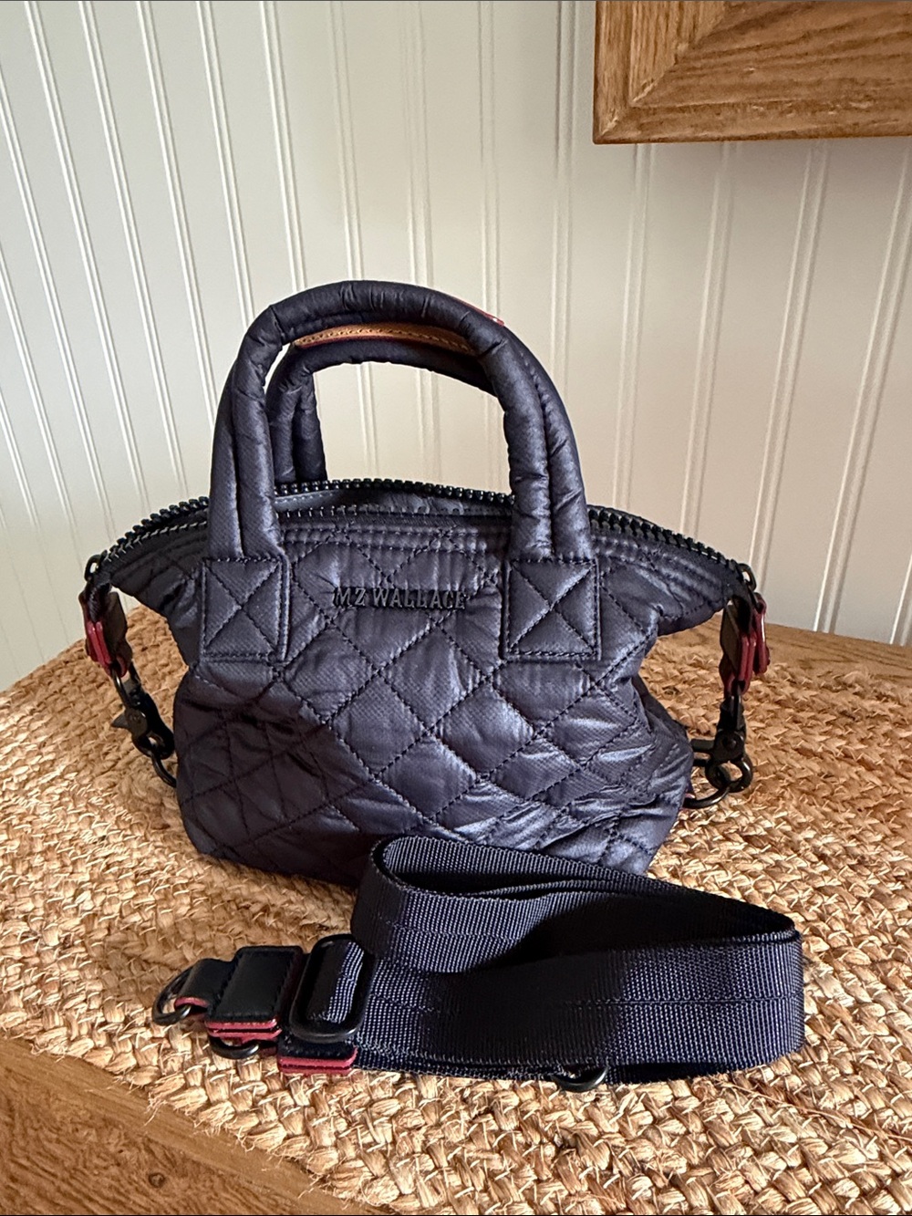 MZ Wallace Micro Sutton Crossbody Bag Black with Black Hardware